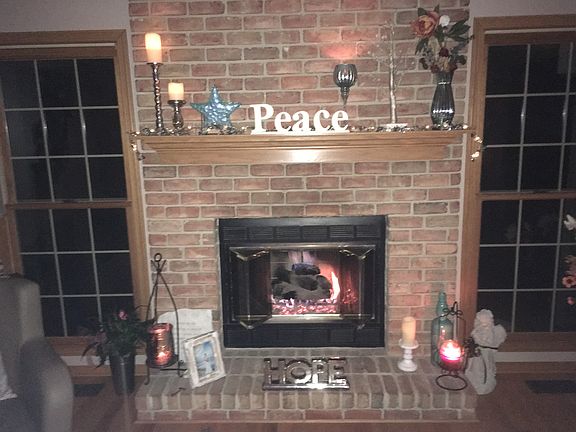 Living room fireplace