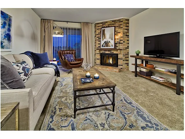 Fireplace in select apartments - Lake+House Apartments