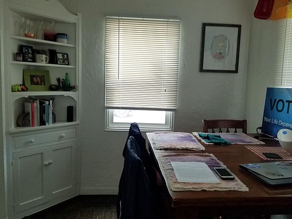 Dinning room with built-in hutch.