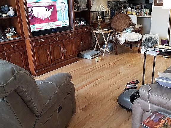 Living room w/bar in back