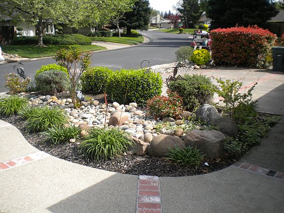 Creekbed with oversized driv