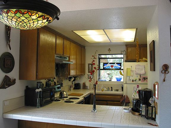 Open, bright kitchen.