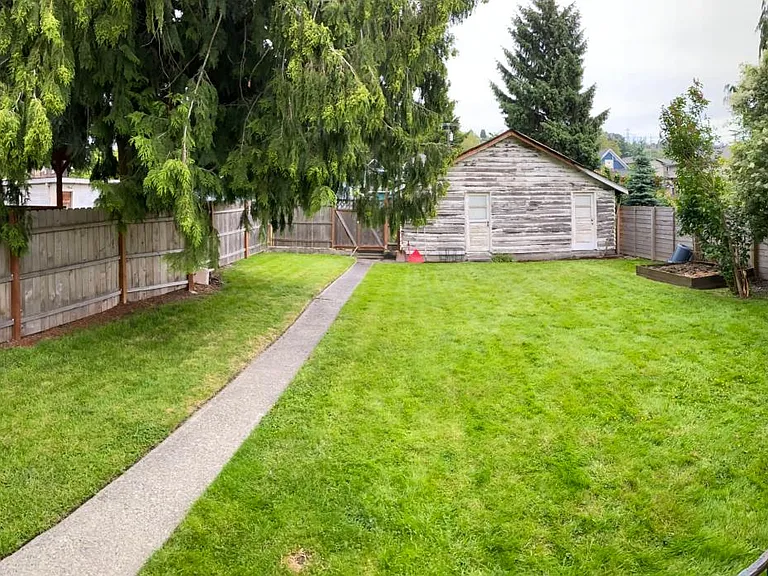 Fenced back yard