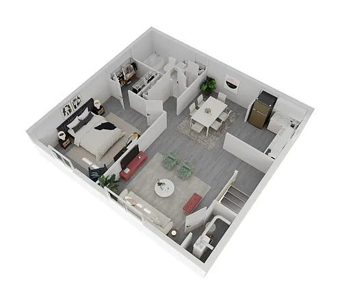 Floor plan 1 Bed 1 Bath
