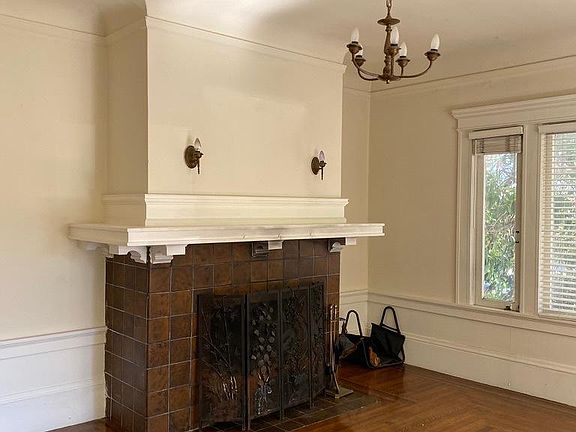 living room with fireplace