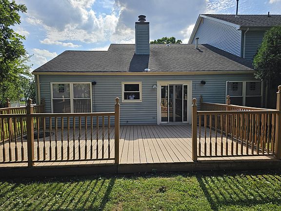 Back Porch facing wooded lot
