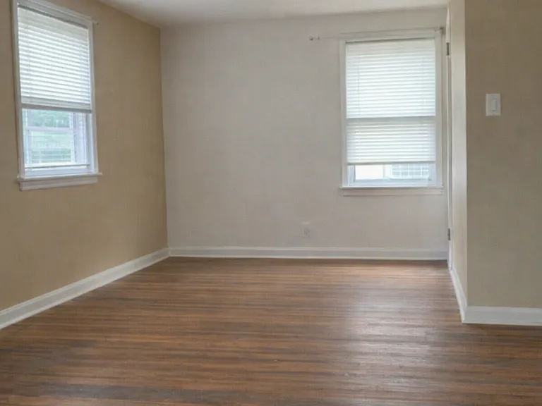 Looking into the dining room from the living room.