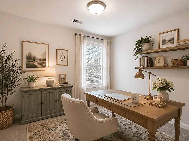 Flexible guest room ideal for a home office, lounge space, or additional bedroom.