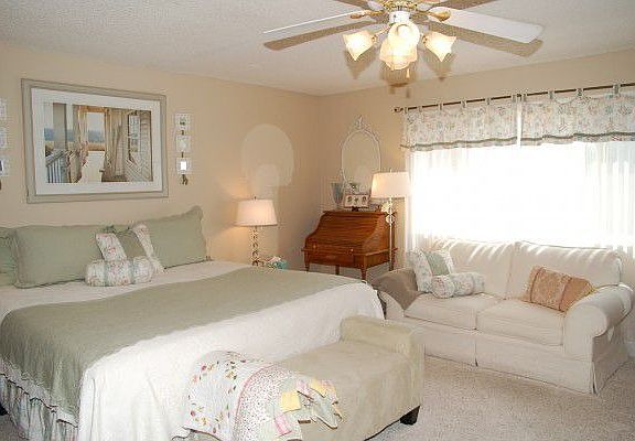 Spacious master bedroom fit for king and queen