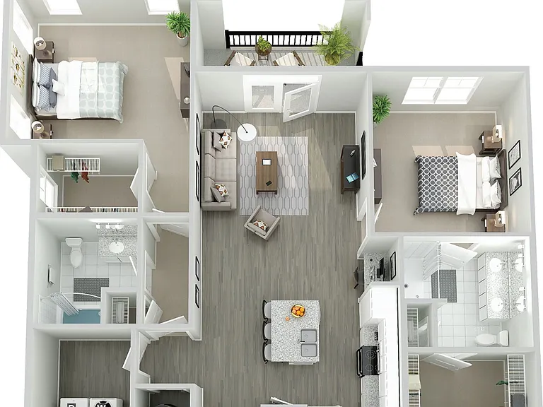 B2E floor plan The Peak at Nichols Plaza