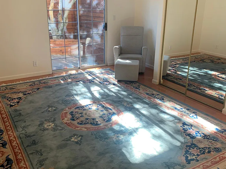 downstairs main bedroom with access to backyard