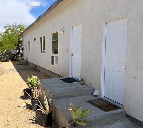 Garage side door and front door