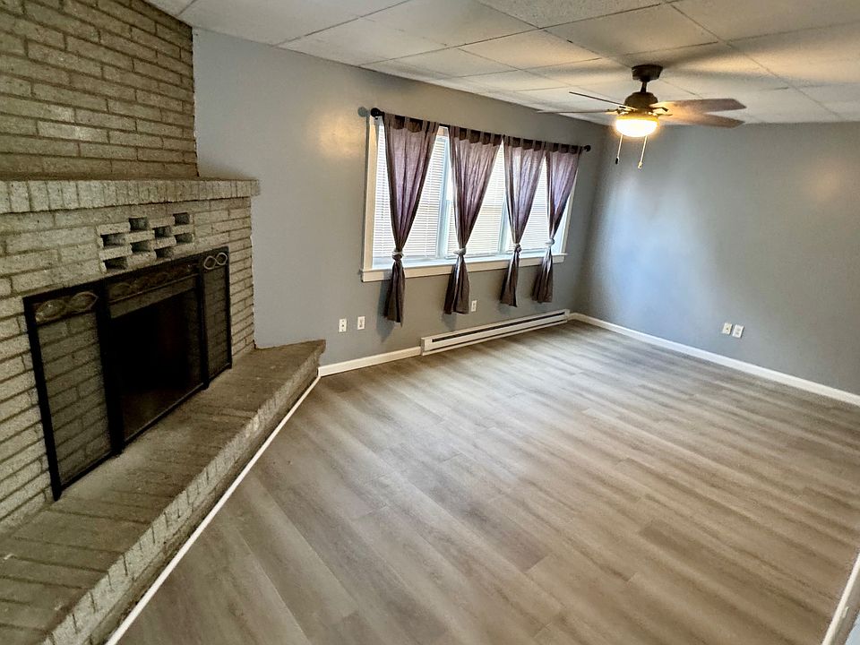345 Third Street Rear - Large Living Room with Decorative Brick Fireplace