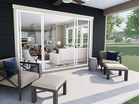 Mayes Hall Plan 4- Covered Porch Rendering