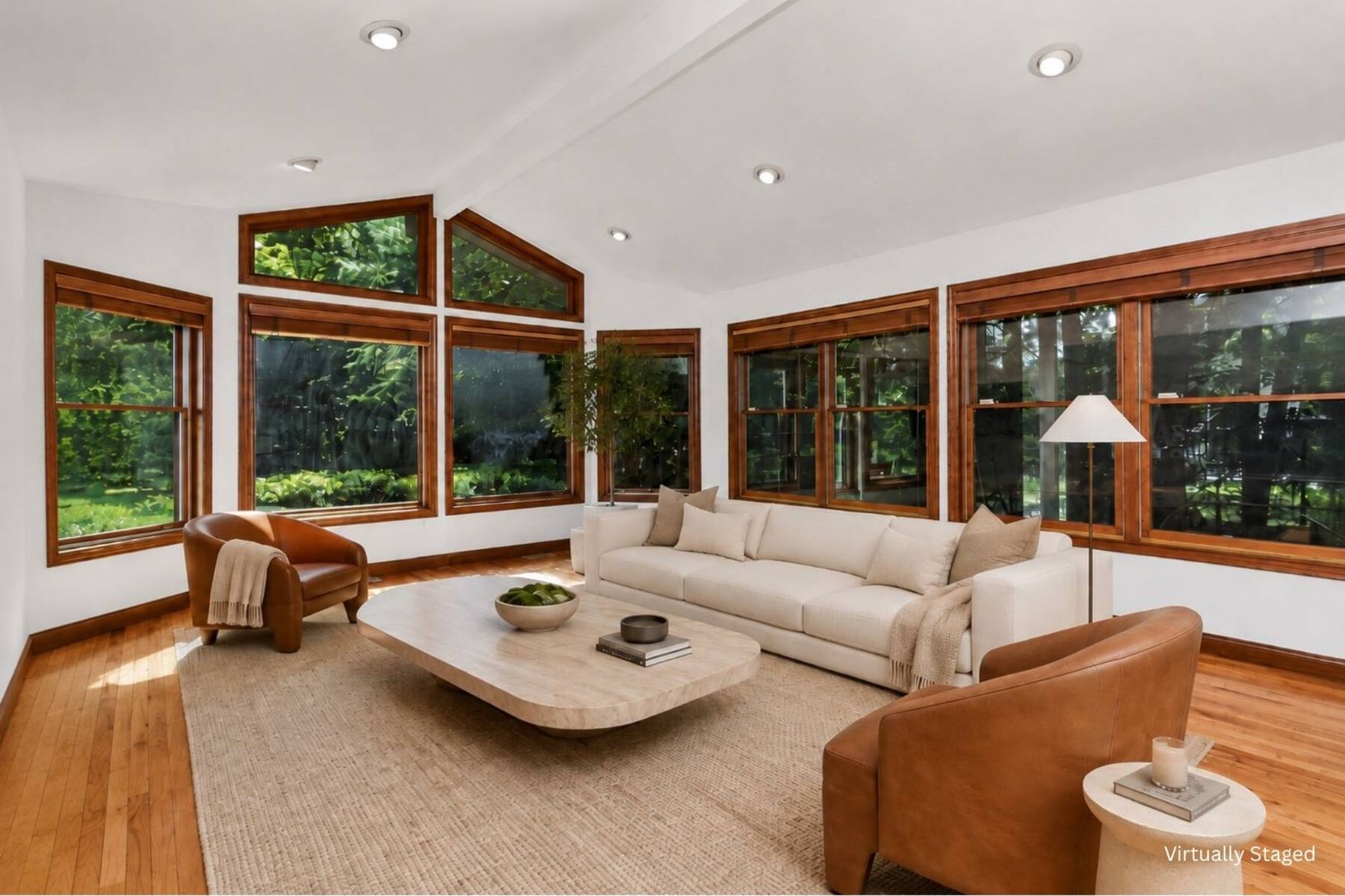  Virtually staged Hamptons living room
