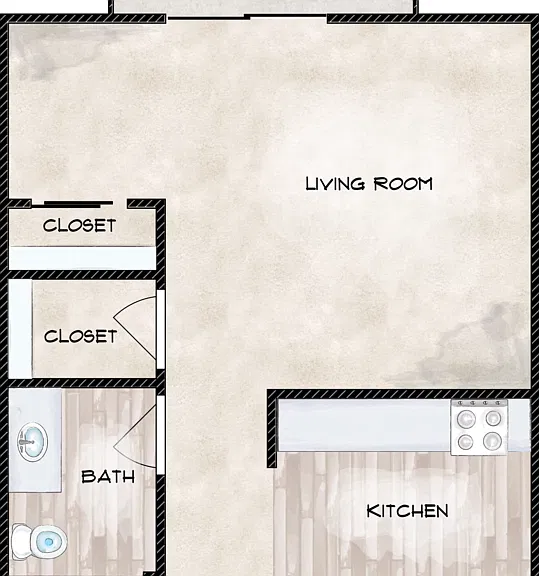 Studio Floorplan Diagram