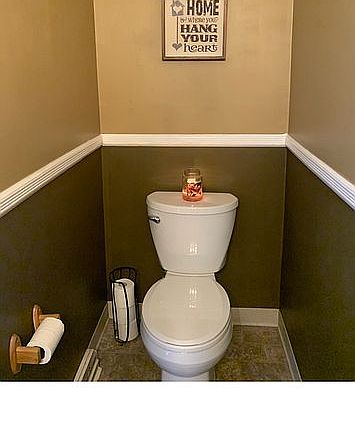 1/2 bath downstairs. 