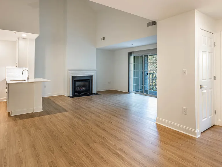Living Room with Fireplace and Hard Surface Flooring