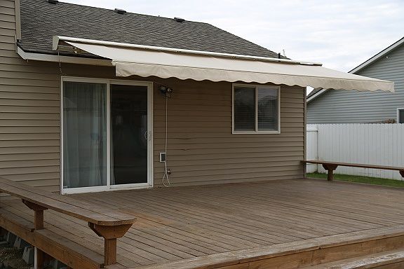 Covered awning goes out 12ft