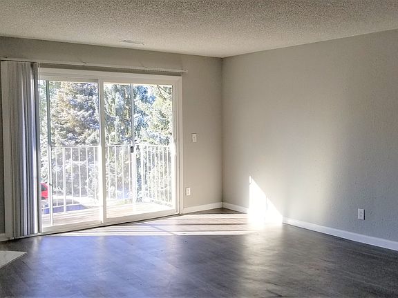 Living room with wood fireplace