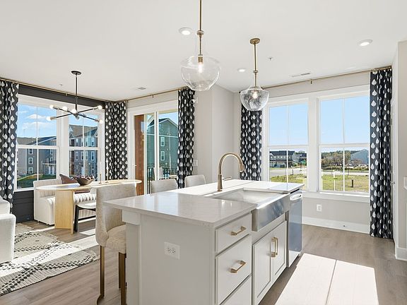 The kitchen of the Amber by Brookfield Residential.