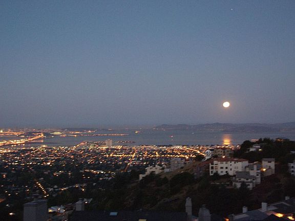 Full moon over SF
