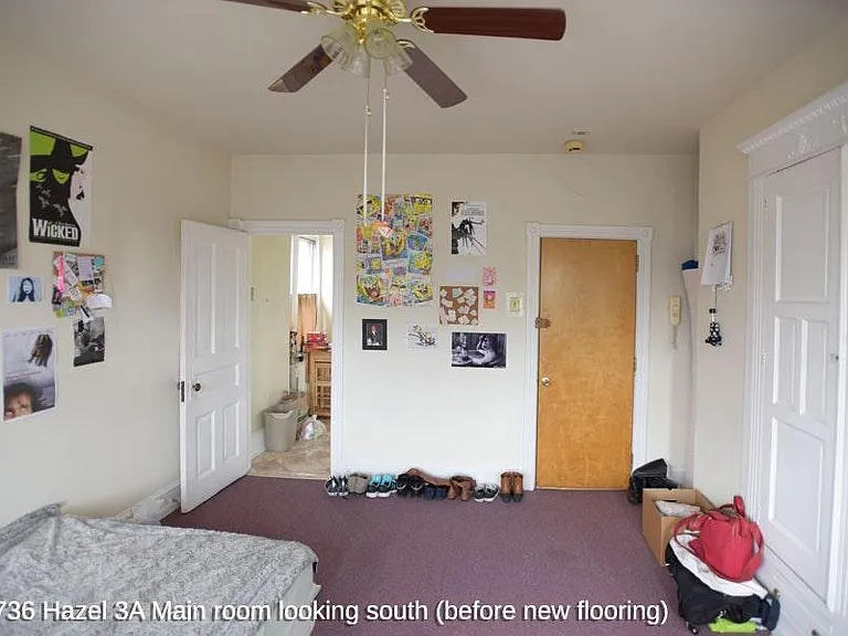 Main room before new floor viewing South