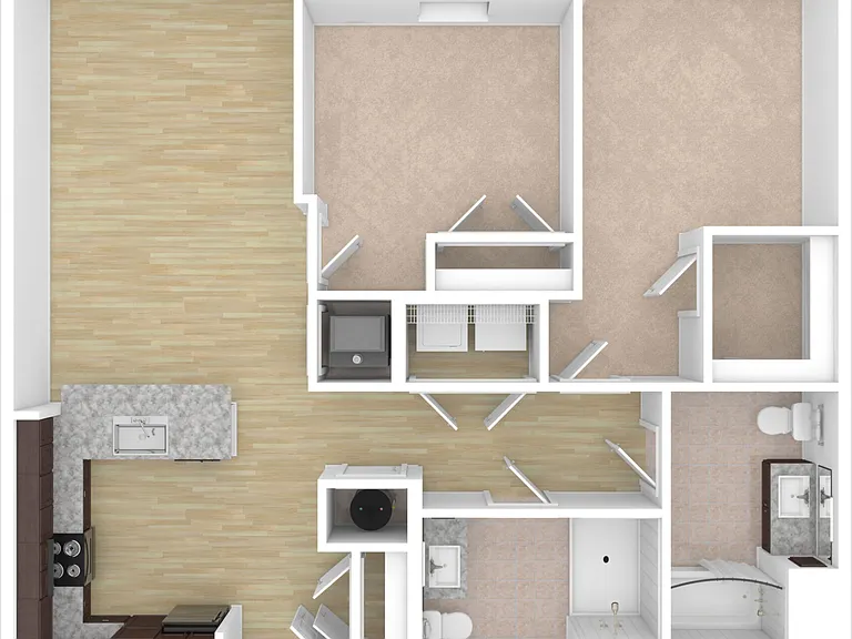 Greenspire - 2 Bed, 2 Bath, 1008 sq. ft.