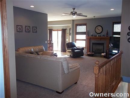 Huge Family room with gas fire place