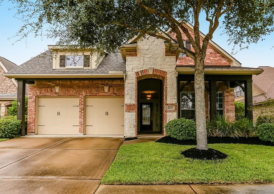 Welcome to 10915 Visconti Court, this beautiful David Weekly home on a cul-de-sac lot featuring the highly desired Olsen floor plan with upgraded brick and stone elevation, featuring covered front porch,  3-Car Garage and mature landscaping this home has an abundance of curb appeal.