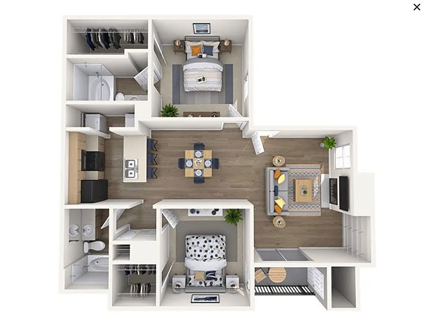 Floor plan 2x2 - Medium
