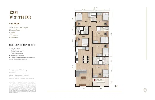Floor plan Private Ensuite Room at 1204 Student Co-Living