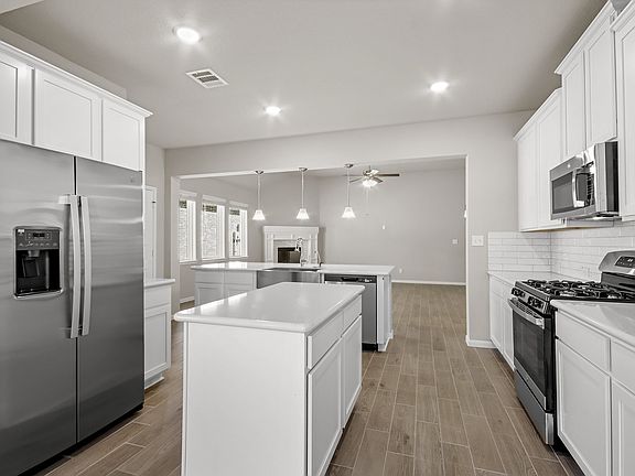 Kitchen with dual islands
