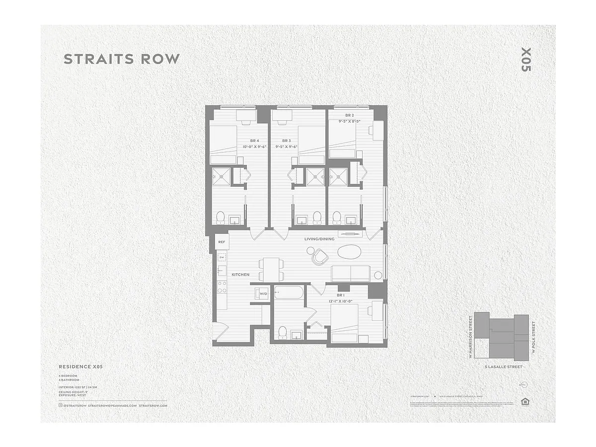 Floor plan Private Bedspace in a D4 with Roommates