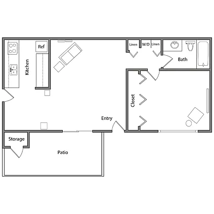 Floor plan Plan 1DR