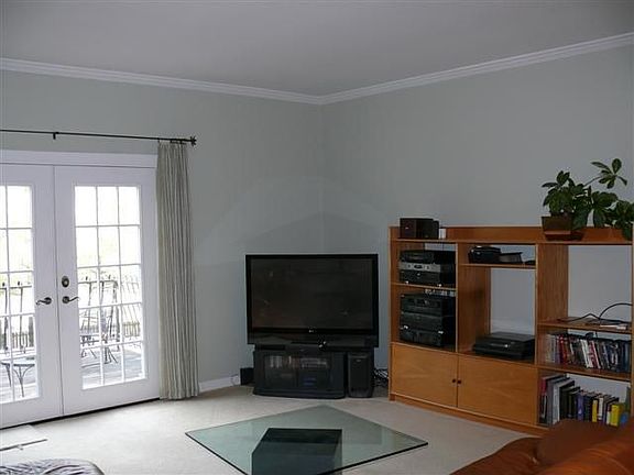 living room with deck view