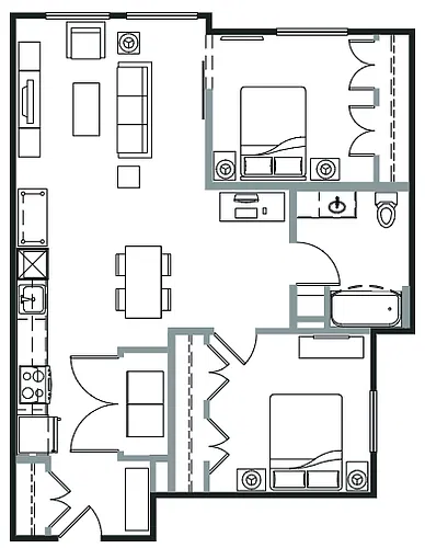 Floor plan B1H