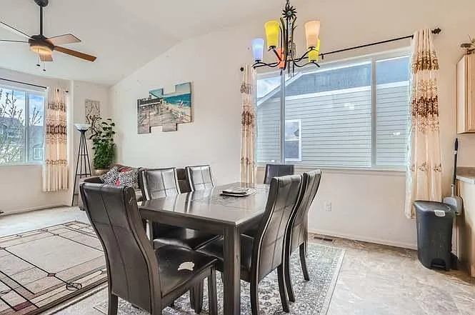 Dining and first living space