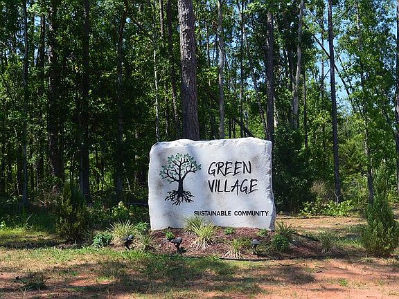 Solar powered subdivision entrance.