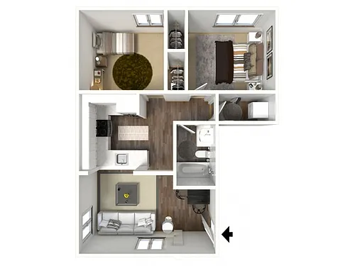 Floor plan 2X1 C