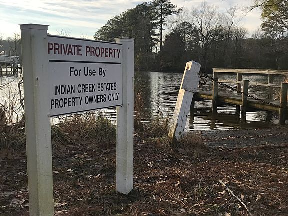 Private boat ramp next block