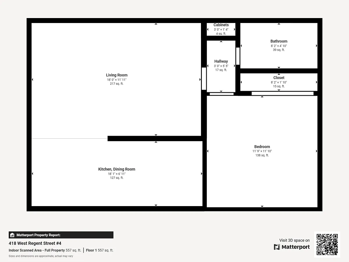 Floor plan 1 Bed 1 Bath
