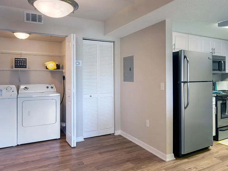 Enjoy the ease of in-home laundry with full-size washer and dryer appliances available in every apartment home.