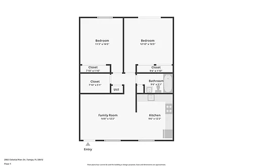 Floor plan Two Bedroom