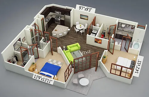 Floor plan B3