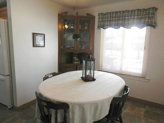 Dining room with corner hutch