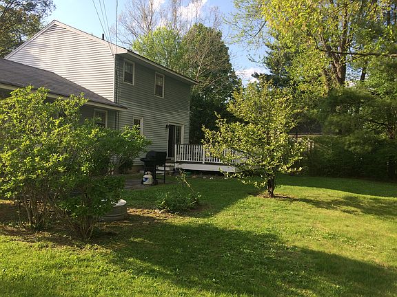 Backyard with deck.