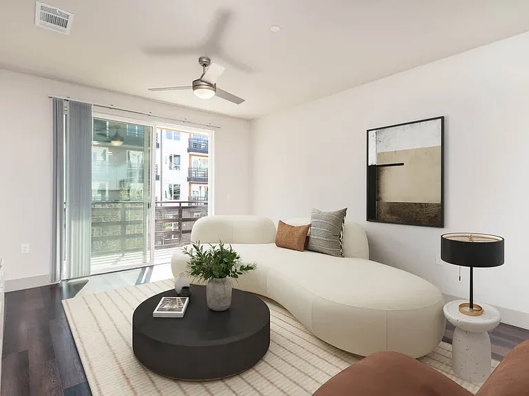 Living Room with Balcony and Hard Surface Flooring
