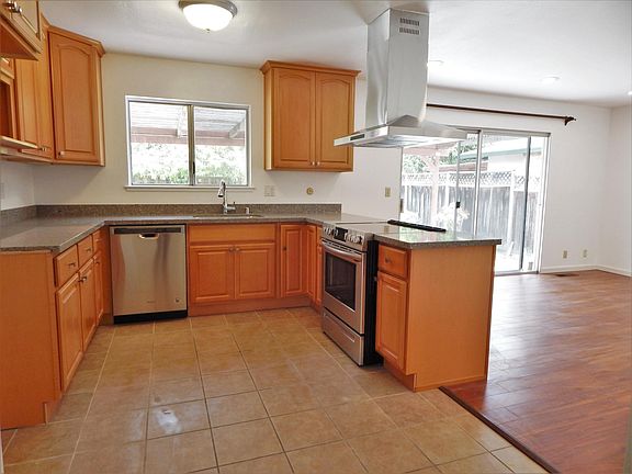 Kitchen opens to family room