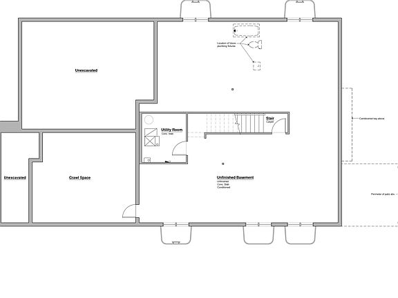 2000 Ranch Unfinished Basement
